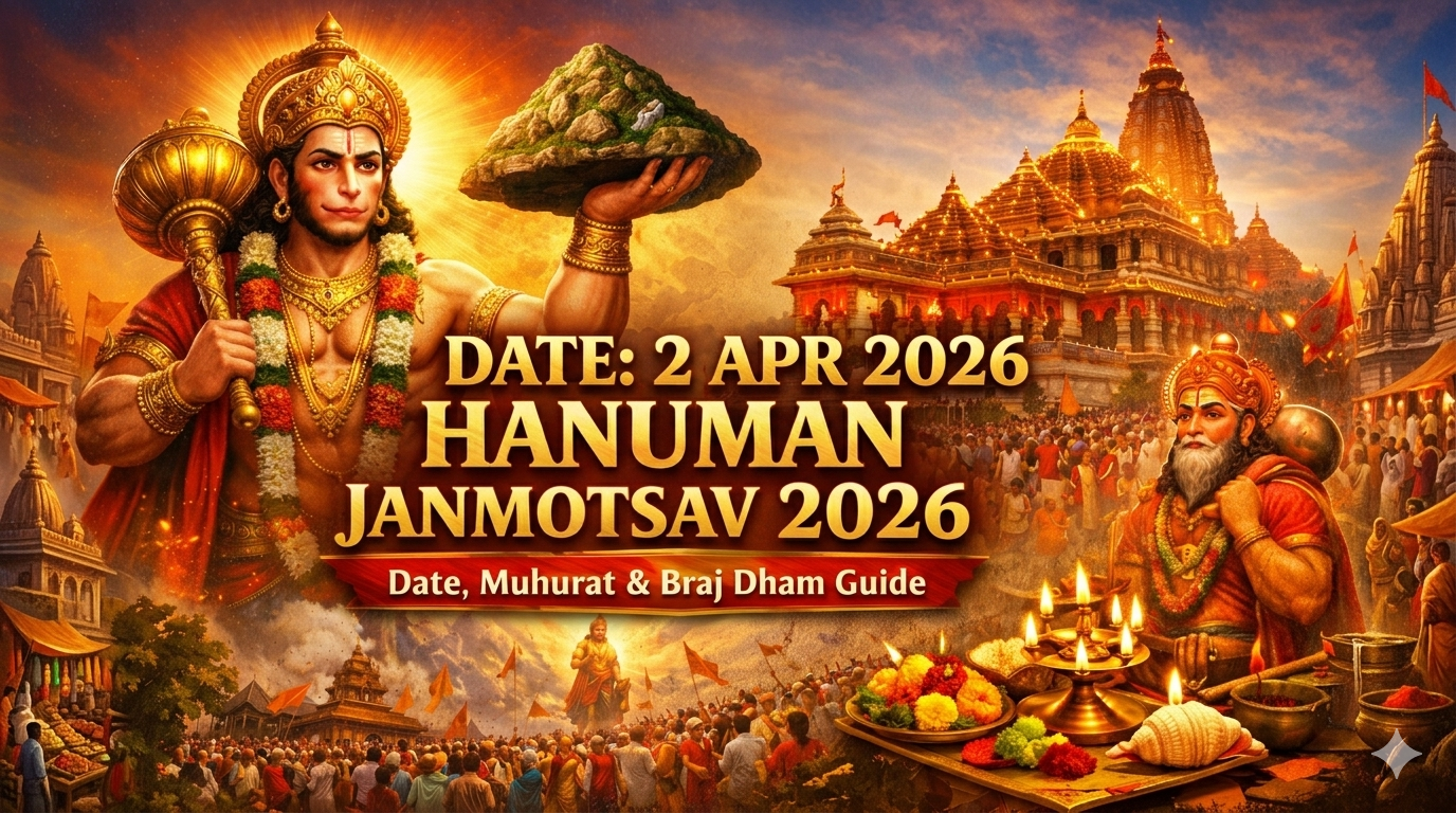 Shri Hanuman Janmotsav 2026 – Date, Shubh Muhurat, Puja Vidhi & Grand Celebrations in Braj Dham (Brajdham)