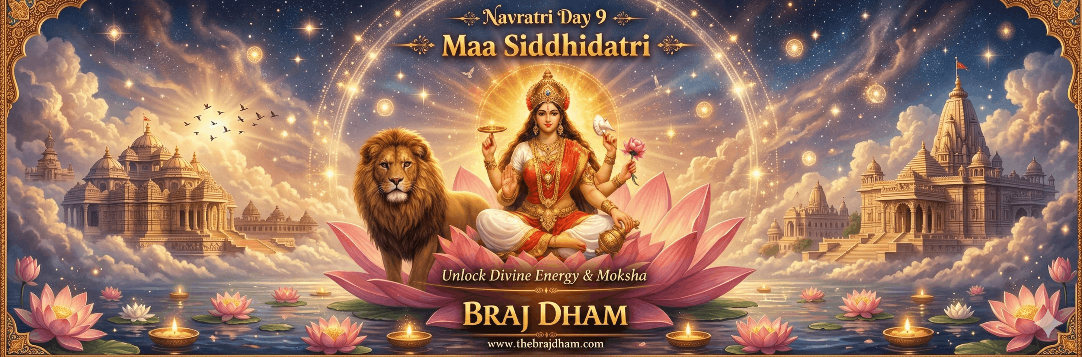 Navratri Day 9 Maa Siddhidatri – Unlock Divine Siddhis & Spiritual Power | Braj Dham