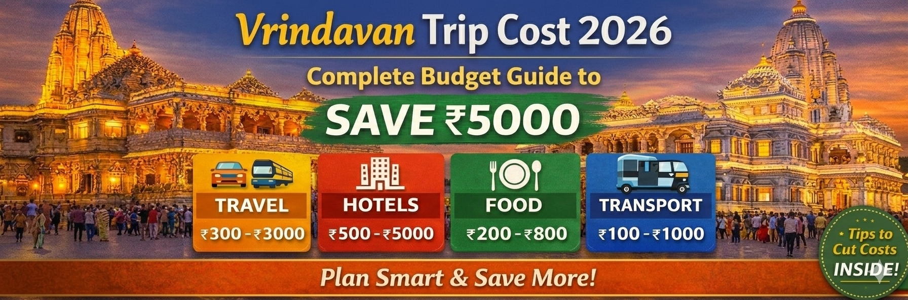 Mathura Vrindavan Trip Cost 2026 – Complete Budget Guide for Braj Dham - Brajdham (Save ₹5,000 Easily)